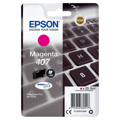 Epson 407 C13T07U340 magenta cartuccia originale