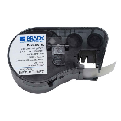 Brady M-53-427-YL / 131601, etichette 25.40 mm x 101.60 mm
