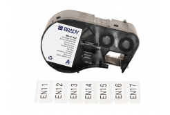 Brady M4-47-422 / 170738, 25.40 mm x 12.70 mm, Polyester, testo nera / sfondo bianco