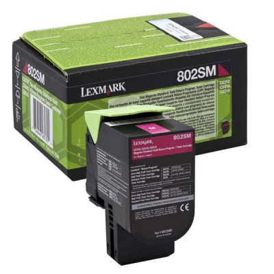 Lexmark 80C2SM0 magenta toner originale