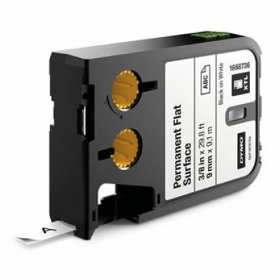 Dymo XTL 1868736, 9mm x 9,1m, testo nera/sfondo bianco, nastro originale