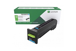 Lexmark 72K2XCE ciano (cyan) toner originale