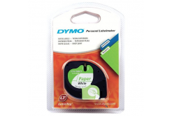 Dymo LetraTag 59421, S0721500, 12mm x 4m testo nera / sfondo bianco, nastro originale