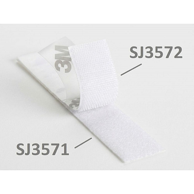 3M Hook & Loop™ SJ3572, bianco, ganci 25 mm x 45,7 m