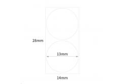 Niimbot etichette R A2A08061801, 14x28mm 220pz WhiteRound B per D11 e D110