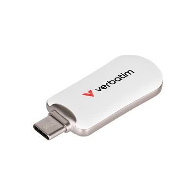 VERBATIM Flash Disk 512GB Plectra USB-C 3.0, bianco