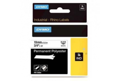 Dymo Rhino 18484, 19mm x 5,5m testo nera / sfondo bianco, nastro originale