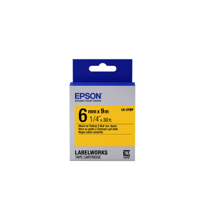 Epson LabelWorks LK-2YBP C53S652002 6mm x 9m, testo nera / nastro giallo pastello, nastro originale