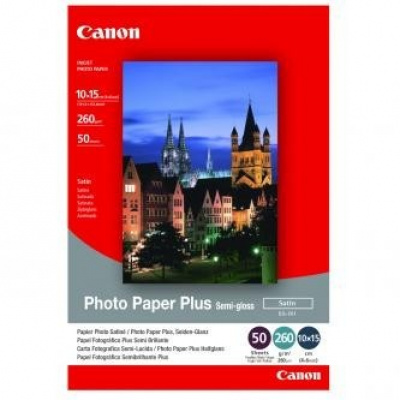 Canon Photo Paper Plus Semi-Glossy 1686B015, 10x15cm, semi-lucido, raso, bianco, carta fotografica
