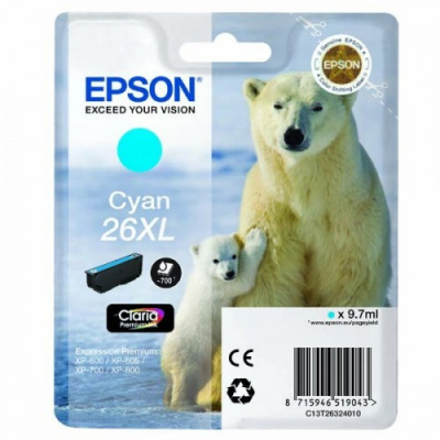 Epson T26324022, T263240, 26XL ciano (cyan) toner originale