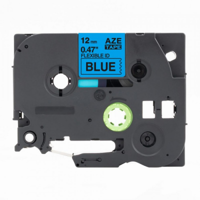 Nastro compatibile con Brother TZ-FX531 / TZe-FX531,12mm x 8m, flexi, testo nera / nastro blu