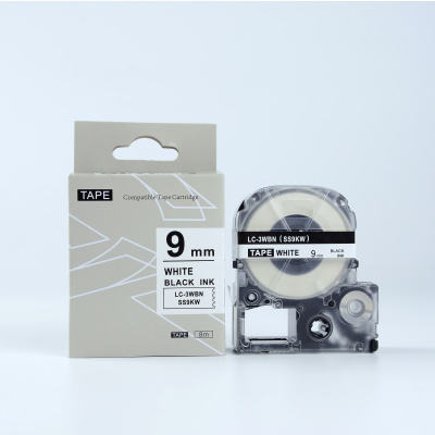Epson LTS9KW, 9mm x 5m, testo nera / sfondo bianco, nastro compatibile