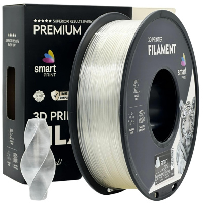 Smart Print FG-S96-E1, 3D filamento, PLA Silk, 1,75mm, 1000g, Trasparente (Transparent)