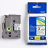 Brother TZ-121 / TZe-121, 9mm x 8m, testo nera / nastro trasparente, nastro originale