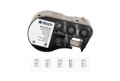 Brady M4-125-075-342 / 170721, 19.05 mm x 5.97 mm, Polyolefin, testo nera / sfondo bianco