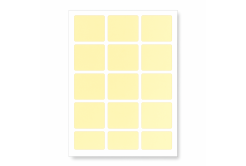 Etichette autoadesive 60 x 60 mm, 12 etichette, A4, 20 fogli, giallo