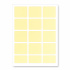 Etichette autoadesive 60 x 60 mm, 12 etichette, A4, 20 fogli, giallo