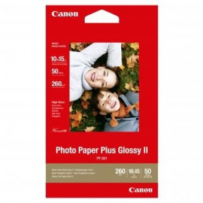 Canon 2311B003 Photo Paper Plus Glossy, carta fotografica, lucido, bianco, 10x15cm, 4x6", 275 g/m2, 50 pz P
