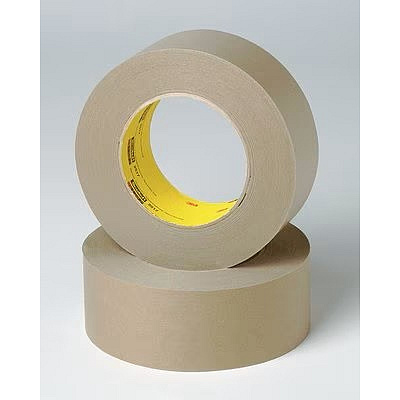 3M 2517 Flatback nastro di carta industriale, marrone chiaro, 24 mm x 55 m, spessore 0,16 mm