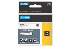 Dymo Rhino 1734524, S0773840, 24mm x 3,5m, testo nera/sfondo bianco, nastro originale