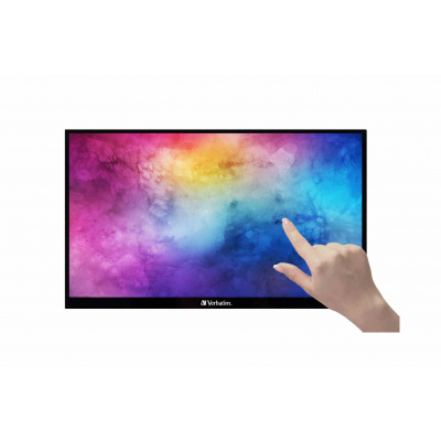 Verbatim PMT-15 Portable Touchscreen Monitor 15.6" Full HD 1080p Metal Housing Monitor portatile touch