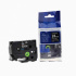 Nastro compatibile con Brother TZ-355 / TZe-355, 24mm x 8m, testo bianco / sfondo nera