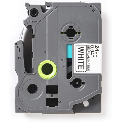 Nastro compatibile con Brother TZ-SL251 / TZe-SL251, 24mm x 8m, testo nera / nastro bianco