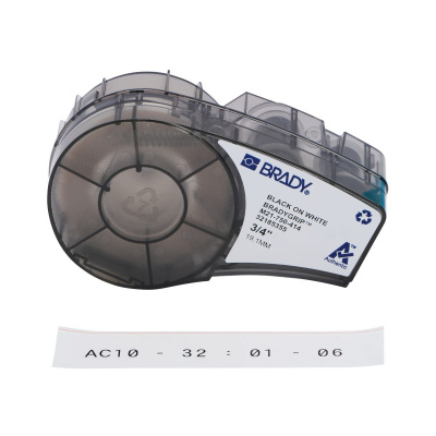 Brady M21-750-414 / 151516, 19.05 mm x 3.048 m, Polyester, testo nera / sfondo bianco