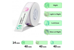 Niimbot A2A28548302, 14x40mm, 80pz, Pianeti, trasparente etichette autoadesive