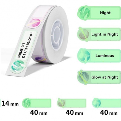 Niimbot A2A28548302, 14x40mm, 80pz, Pianeti, trasparente etichette autoadesive