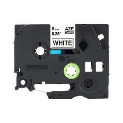 Nastro compatibile con Brother TZ-N221 / TZe-N221, 9mm x 8m, testo nera / sfondo bianco, non laminato