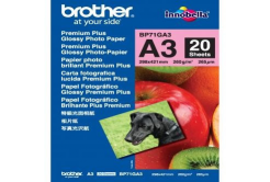 Brother BP71GA3 Glossy Photo Paper, carta fotografica, lucido, bianco, A3, 260 g/m2, 20 pz BP71GA3, getto d'inchiostro