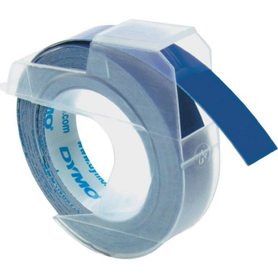 Dymo S0898140 520106, 9mm x 3m, testo bianco/sfondo blu, nastro originale