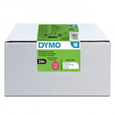 Dymo 2234184, 51mm x 19mm, multifunzionale, rimovibile, bianco, etichette di carta originali, 24 x 500 pz