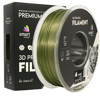 Smart Print FG-S183-E1, 3D filamento, PLA Silk, Tri Color, Army, 1kg, 1,75mm