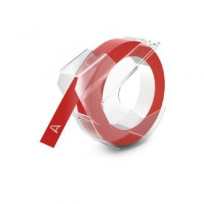 Nastro compatibile con Dymo S0898150, 9mm x 3m, testo bianco / sfondo vrosso