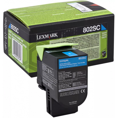 Lexmark 80C2SC0 ciano (cyan) toner originale