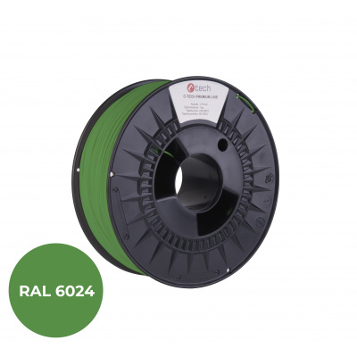 C-Tech 3DF-P-PLA1.75-6024 3D filamento, PREMIUM LINE, PLA, RAL6024, 1,75mm, 1000g, Verde traffico (Traffic green)