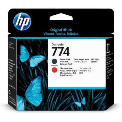HP P2V97A, HP 774, matte black/chromatic red, 1pz HP DesignJet Z6810 testina di stampa originale 