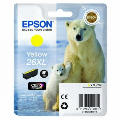 Epson T26344022, T263440, 26XL giallo (yellow) cartuccia originale