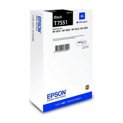 Epson T7551 XL C13T75514N nero (black) cartuccia originale
