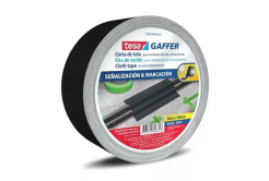 Tesa 53949 Matt Gaffer Tape, nero opaco tessuto nastro, 50 mm x 50m