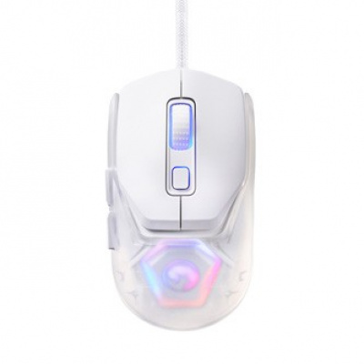 Marvo Mouse FIT LITE G1 FIT LITE G1 WH, 12000DPI, ottico, 7sp\., wired USB, bianco, gaming, RGB retroilluminazione