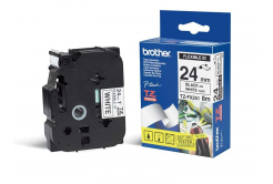 Brother TZ-FX251 / TZe-FX251, 24mm x 8m, černý tisk/bílý podklad, originální páska