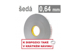 3M VHB™ 4936-P, sp. 0,64 mm; nastro biadesivo acrilico grigio chiaro con adesione molto forte su entrambi i lati 6 mm x 33 m