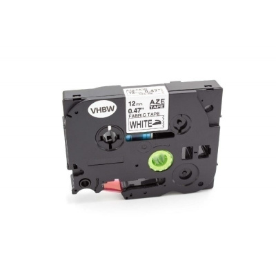 Nastro compatibile con Brother TZe-FA3R, 12mm x 3m, testo rossa / sfondo bianco, per stirare