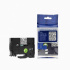 Nastro compatibile con Brother TZ-FX131/TZe-FX131, 12mm x 8m, flexi testo nera / nastro trasparente