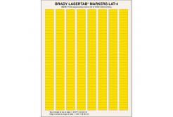 Brady LAT-4-747-10-YL / 029786, LaserTab Laser Printable Labels, 20.32 mm x 6.35 mm