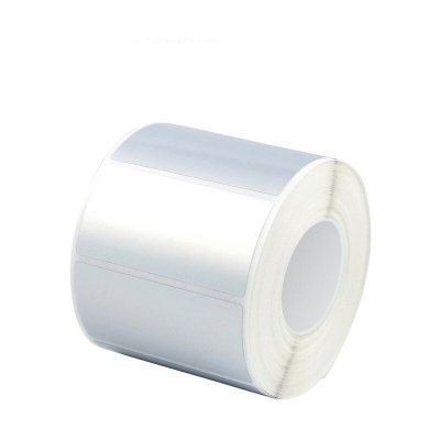 Etichette (polipropilene) autoadesive, 40x20mm, 1000pz per TTR, argento, rotolo