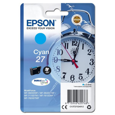 Epson T27024012, 27 ciano (cyan) cartuccia originale
